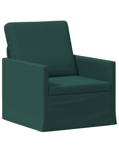 Set di divani 2 pcs Verde Scuro Tessuto