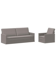 Set di divani 2 pcs Tortora Tessuto 2