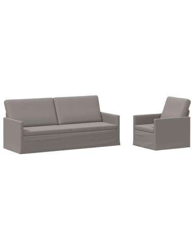 Set di divani 2 pcs Tortora Tessuto