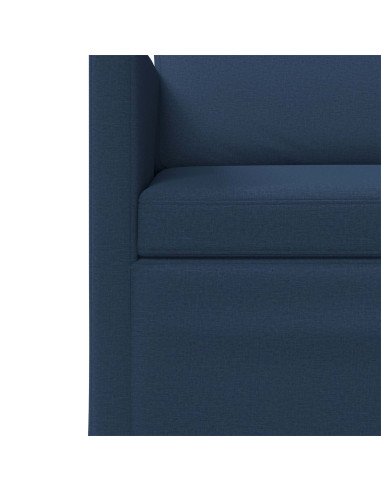 Set di divani 2 pcs Blu Tessuto