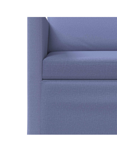 Set di divani 2 pcs Blu jeans Tessuto