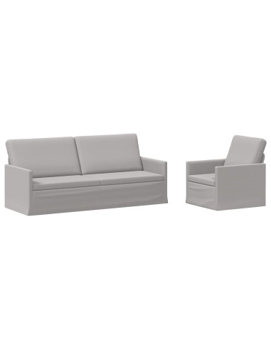Set di divani 2 pcs Grigio Nuvola Tessuto