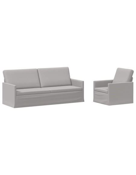 Set di divani 2 pcs Grigio Nuvola Tessuto