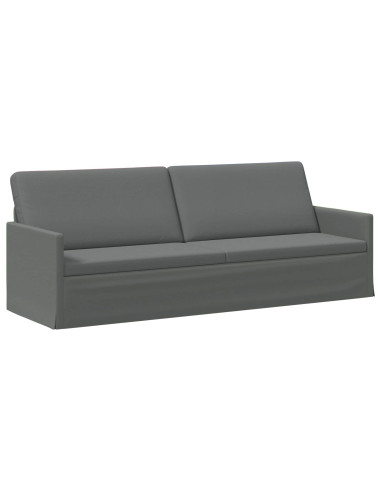 Set di divani 2 pcs Grigio Scuro Tessuto