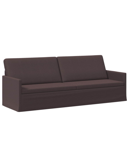 Set di divani 2 pcs Marrone Scuro Tessuto