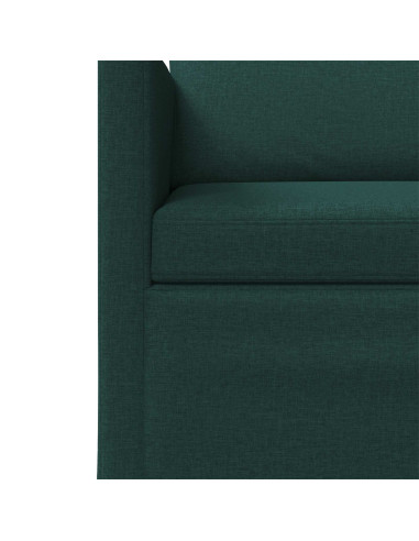 Set di divani 2 pcs Verde Scuro Tessuto