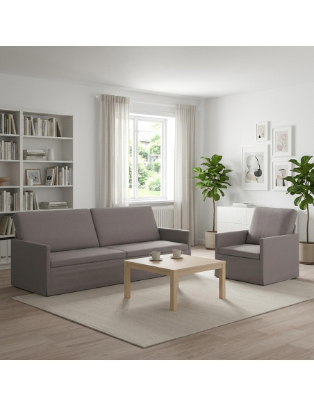 Set di divani 2 pcs Tortora Tessuto