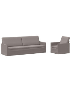 Set di divani 2 pcs Tortora Tessuto 2
