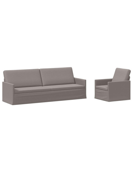 Set di divani 2 pcs Tortora Tessuto
