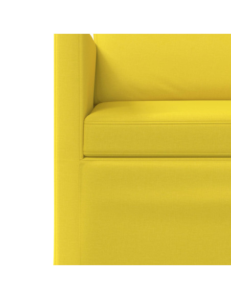 Set di divani 2 pcs Giallo Chiaro Tessuto