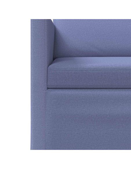 Set di divani 2 pcs Blu jeans Tessuto