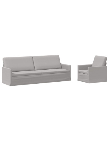Set di divani 2 pcs Grigio Nuvola Tessuto