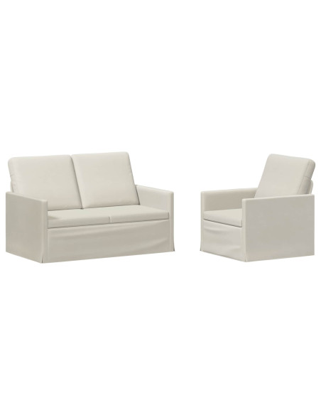 Set di divani 2 pcs Crema Velluto (V)