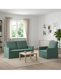 Set di divani 2 pcs Verde Mare Velluto (V)