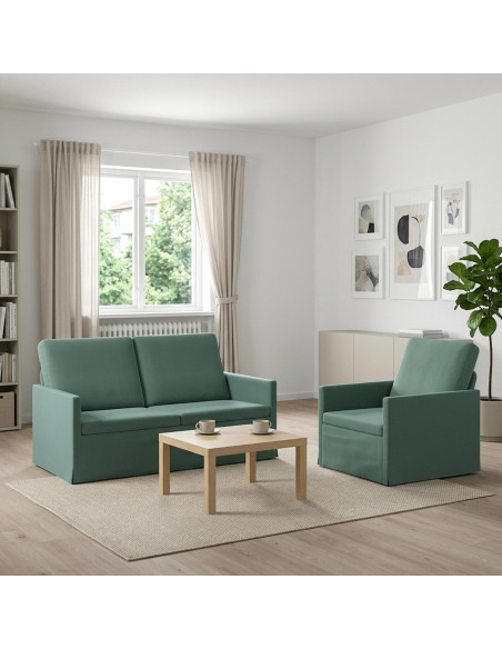 Set di divani 2 pcs Verde Mare Velluto (V)