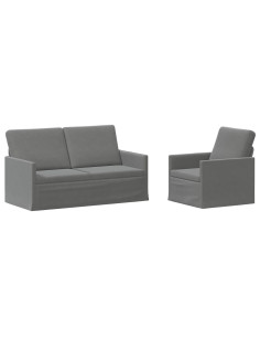 Set di divani 2 pcs Grigio Scuro Velluto (V) 2