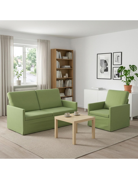 Set di divani 2 pcs Verde chiaro Velluto (V)