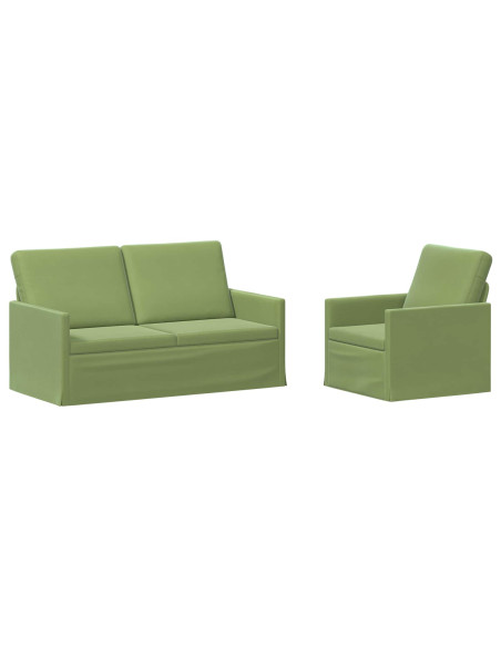 Set di divani 2 pcs Verde chiaro Velluto (V)