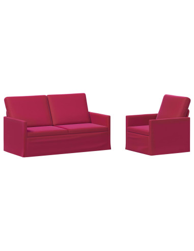 Set di divani 2 pcs Rosso Vino Velluto (V)