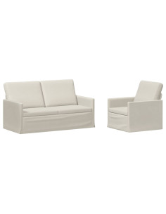 Set di divani 2 pcs Crema Velluto (V) 2