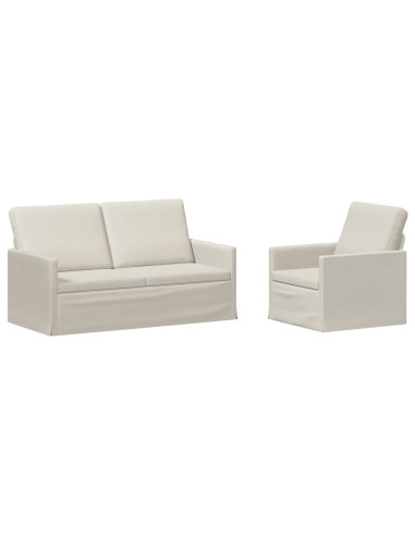 Set di divani 2 pcs Crema Velluto (V)