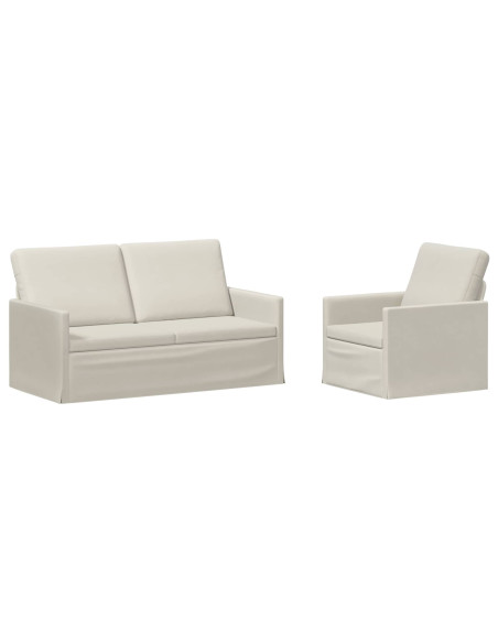 Set di divani 2 pcs Crema Velluto (V)