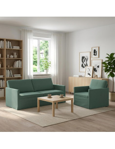 Set di divani 2 pcs Verde Mare Velluto (V)