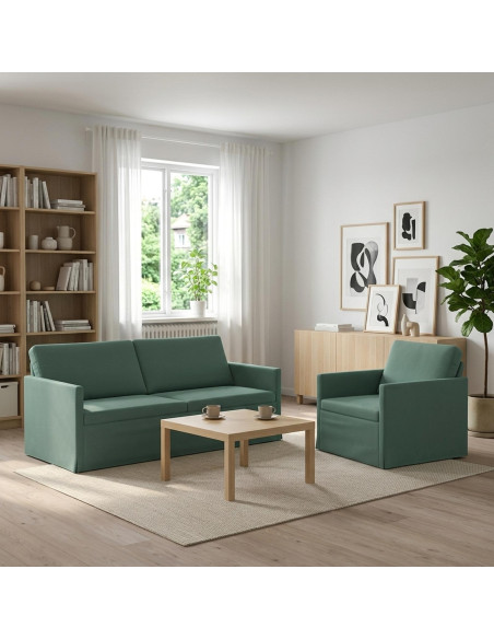 Set di divani 2 pcs Verde Mare Velluto (V)