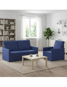Set di divani 2 pcs Blu Polizia Velluto (V)