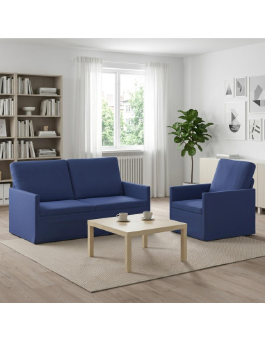 Set di divani 2 pcs Blu Polizia Velluto (V)