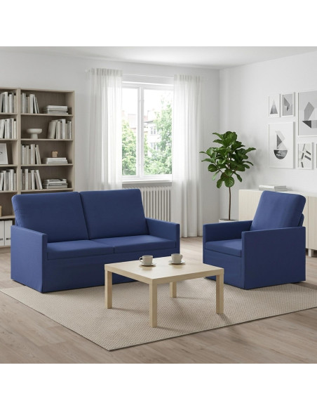 Set di divani 2 pcs Blu Polizia Velluto (V)
