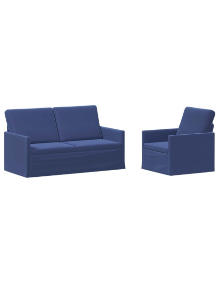 Set di divani 2 pcs Blu Polizia Velluto (V)