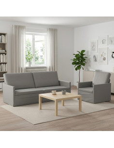 Set di divani 2 pcs Grigio Chiaro Velluto (V)