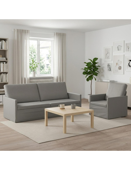 Set di divani 2 pcs Grigio Chiaro Velluto (V)