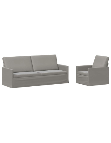 Set di divani 2 pcs Grigio Chiaro Velluto (V)