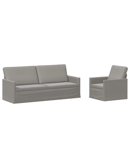 Set di divani 2 pcs Grigio Chiaro Velluto (V)