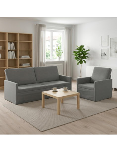 Set di divani 2 pcs Grigio Scuro Velluto (V)
