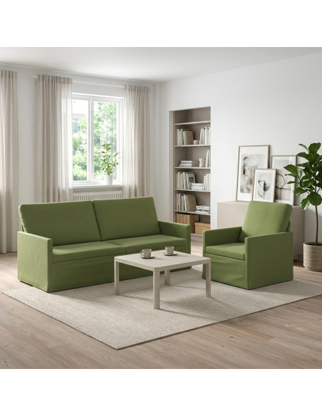 Set di divani 2 pcs Verde chiaro Velluto (V)