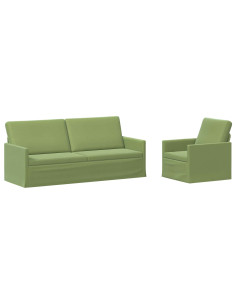Set di divani 2 pcs Verde chiaro Velluto (V) 2