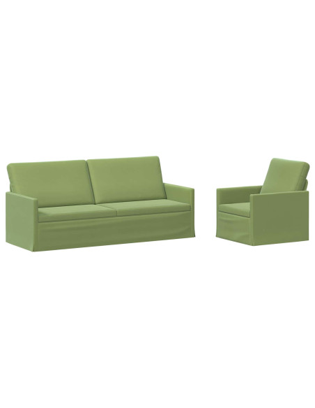 Set di divani 2 pcs Verde chiaro Velluto (V)