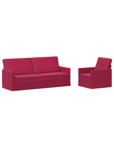 Set di divani 2 pcs Rosso Vino Velluto (V) 2