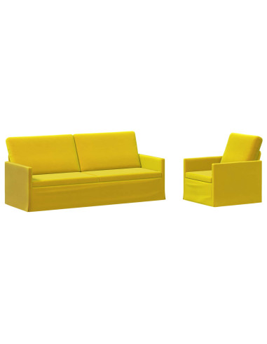 Set di divani 2 pcs Giallo Velluto (V)