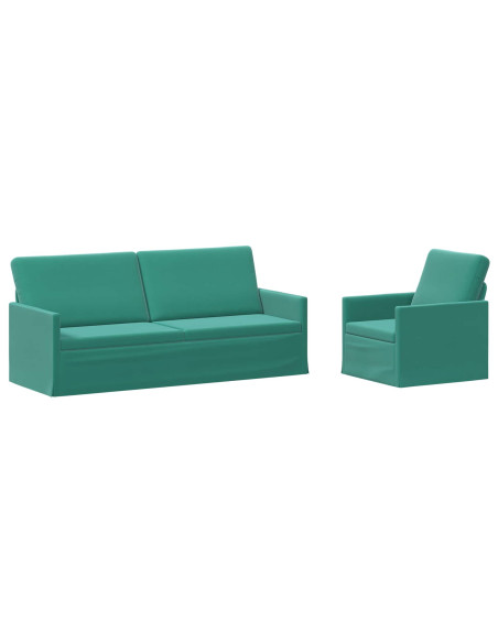 Set di divani 2 pcs Turchese Velluto (V)