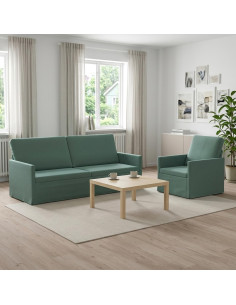 Set di divani 2 pcs Verde Mare Velluto (V)