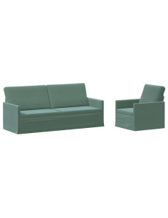 Set di divani 2 pcs Verde Mare Velluto (V) 2