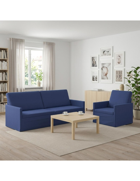 Set di divani 2 pcs Blu Polizia Velluto (V)