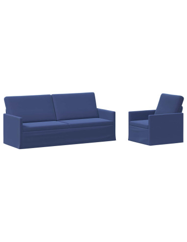 Set di divani 2 pcs Blu Polizia Velluto (V)