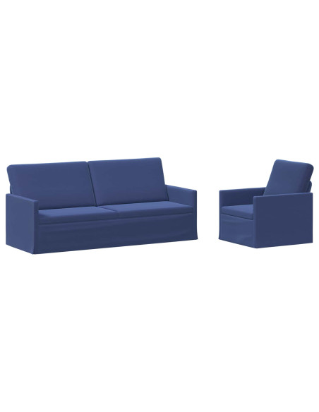 Set di divani 2 pcs Blu Polizia Velluto (V)