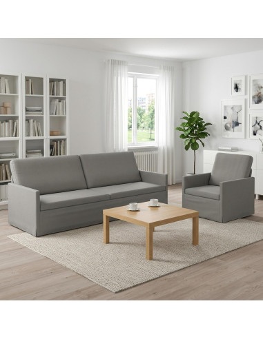 Set di divani 2 pcs Grigio Chiaro Velluto (V)