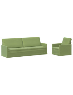 Set di divani 2 pcs Verde chiaro Velluto (V) 2